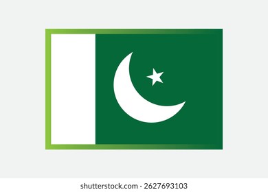 ilustração vetorial da bandeira do Paquistão