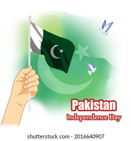 vector illustration for Pakistan independence day sale banner