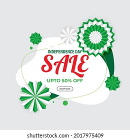 vector illustration for Pakistan independence day sale banner