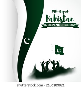 vector illustration for Pakistan independence day