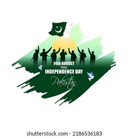 vector illustration for Pakistan independence day