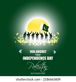 vector illustration for Pakistan independence day