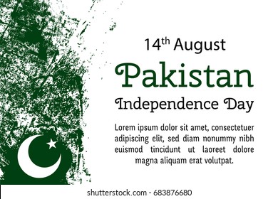 Vector Illustration Pakistan Independence Day Pakistan Stock Vector 