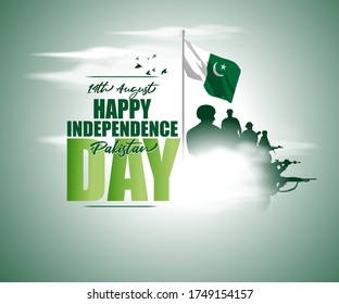 vector illustration for Pakistan independence day-14th August