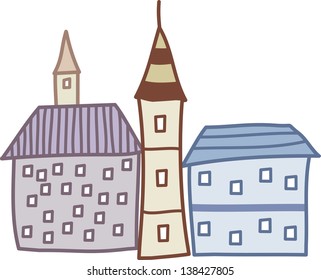 Vector illustration of a palace