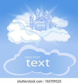 vector illustration of the Palace, the castle in the clouds