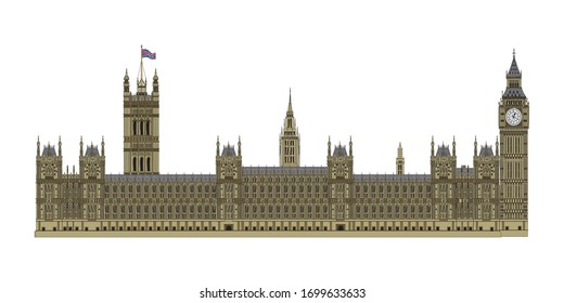 Vector illustration of the Palace of Westminster