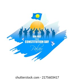 Vector illustration for Palau Constitution Day banner