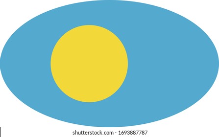 ilustración vectorial de la bandera Palau