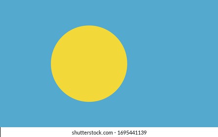 ilustración vectorial de la bandera Palau