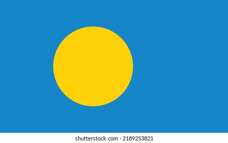 vector illustration of Palau flag.