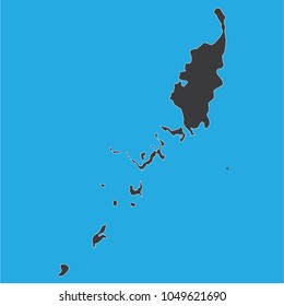 vector illustration of Palau map . blue background