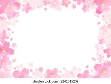Vector illustration of pale cherry blossom. 