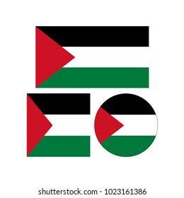 vector illustration of Palestine flags