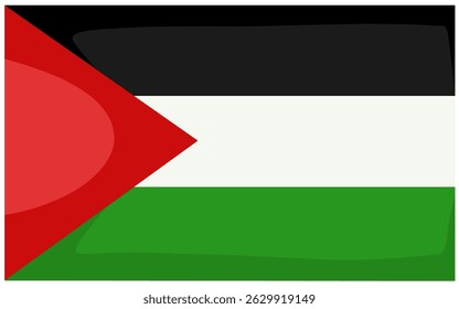 Vector illustration of the Palestinian flag