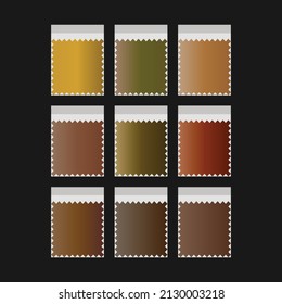 Vector illustration with palette with earth tones colors