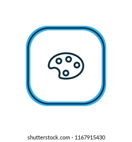 Vector illustration of palette icon line. Beautiful leisure element also can be used as artist icon element.