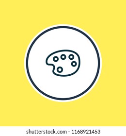 Vector illustration of palette icon line. Beautiful entertainment element also can be used as artist icon element.