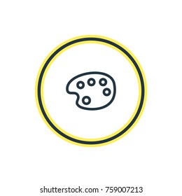 Vector Illustration Of Palette Outline. Beautiful Lifestyle Element Also Can Be Used As Artist Element.