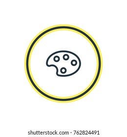 Vector Illustration Of Palette Outline. Beautiful Leisure Element Also Can Be Used As Artist Element.