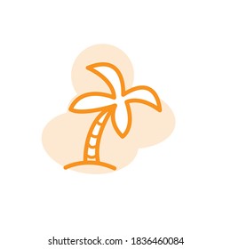 Vector illustration, palm icon design template
