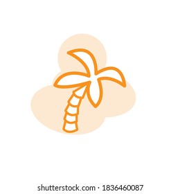 Vector illustration, palm icon design template