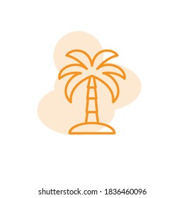 Vector illustration, palm icon design template
