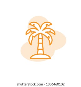 Vector illustration, palm icon design template