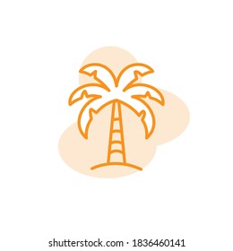 Ilustración del vector, plantilla de diseño de icono de palma