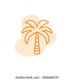 Vector illustration, palm icon design template