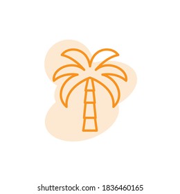 Vector illustration, palm icon design template