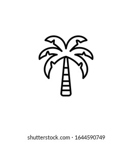 Vector illustration, palm icon. Line design template