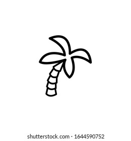 Vector illustration, palm icon. Line design template