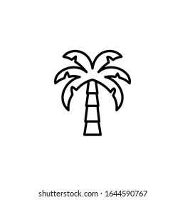 Vector illustration, palm icon. Line design template