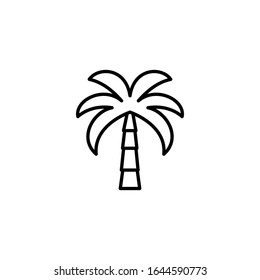 Vector illustration, palm icon. Line design template