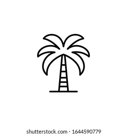 Illustration der Vektorillustration, Palmensymbol. Liniendesign-Vorlage