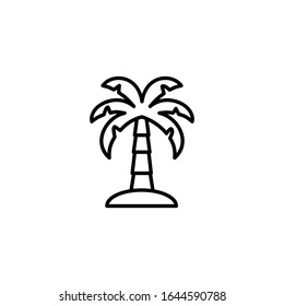 Vector illustration, palm icon. Line design template