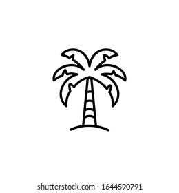 Vector illustration, palm icon. Line design template