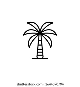 Vector illustration, palm icon. Line design template