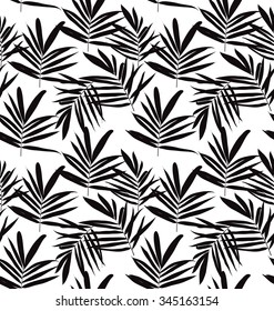 Vector Illustration of palm leaf seamless pattern
