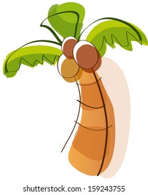 Vector illustration of a palm tree