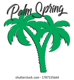 Vector illustration of palm tree