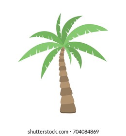 Vector illustration with palm tree. 