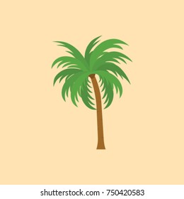 vector illustration of palm tree. can use for any design nature or tropic topic, flat design, icon tree, palm tree for background