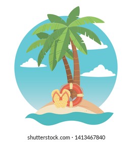 vector illustration Palm tree design, Summer vacation vector illustration