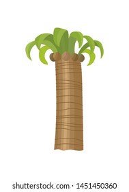 Vector illustration palm tree isolated on white background. Coconut tree. Palm tree. Tourism, travel symbol, sign.