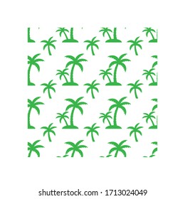 vector illustration of palm tree pattern in trendy flat style 