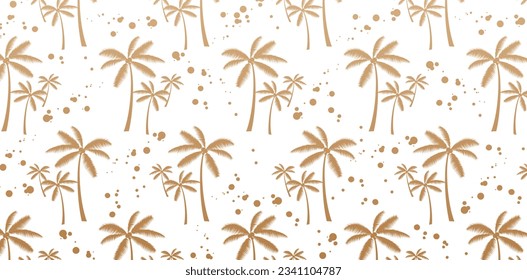 Vector illustration Palm tree seamless pattern backgrounds for Fashionable modern wallpaper or textile, book cover, Digital interfaces, prints design template material, greeting cards, wrapping papers