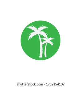 Ilustración vectorial de una plantilla de logotipo de verano de la palmera en el eps 10
