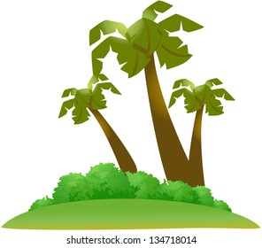 Vector illustration of palm trees